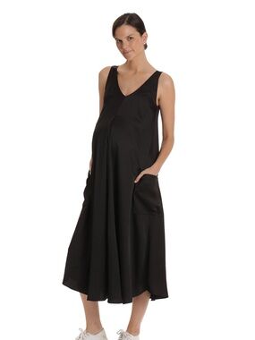 NWT ANICHE THE ANISHA BLACK MATERNITY DRESS SZ M